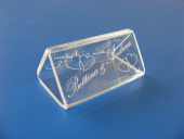 Acrylglas-Tischkartenaufsteller für Hochzeit inkl. Lasergravur