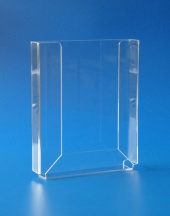 L: 240mm/B: 50mm/H: 300mm, 4mm glasklar, 6x abgekantet. Kanten poliert