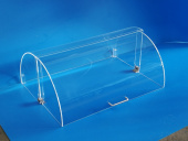 L: 818mm/B: 600mm/H: 300mm, 5mm glasklar geformt, 2 Stk. ¼ -Bogen ineinander schiebbar, zum Öffnen