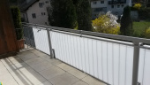 Acrylglas-Sichtschutz Balkon aus 4mm opal 024 (LD 90%)